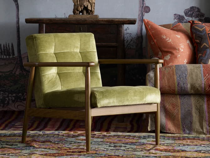 Roman Armchair in Mossop Moss Andrew Martin