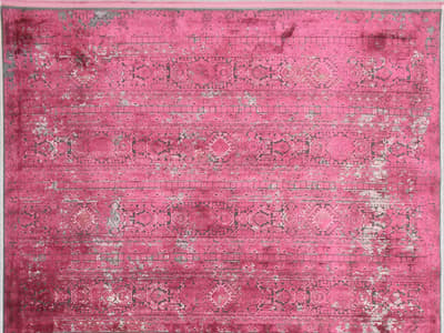 luxury Persian rug in cerise red