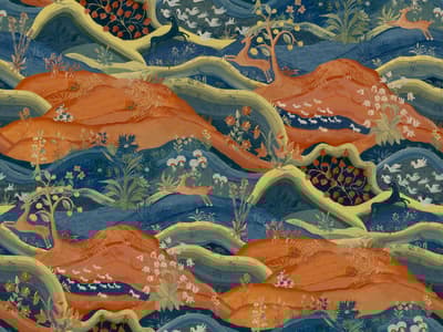 vibrant mural wallpaper from kit kemp