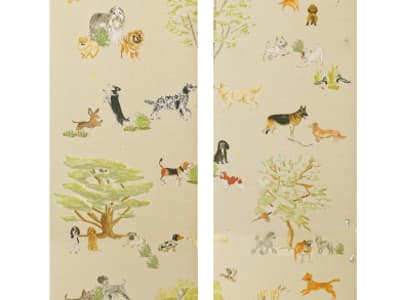 Luxury Dog Print Wallpaper