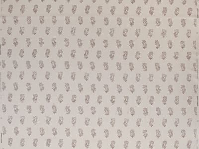 Brown botanical motif on beige