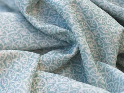 Small-scale floral print fabric