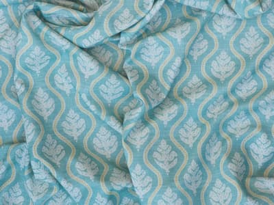 Small-scale botanical print fabric