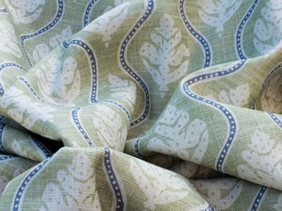 Small-scale botanical print fabric