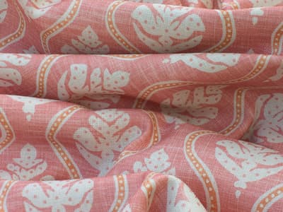 Small-scale botanical print fabric