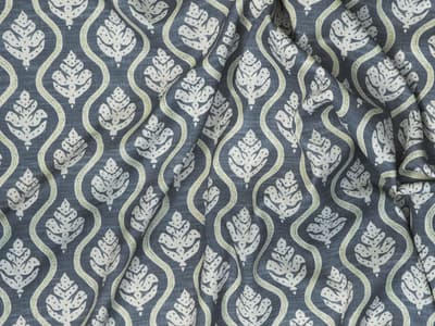 Small-scale botanical print fabric