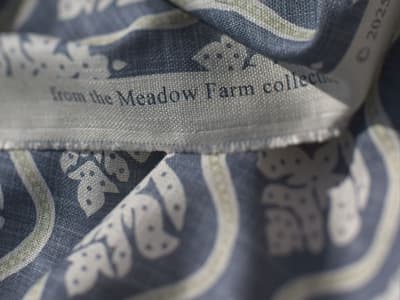 Small-scale botanical print fabric