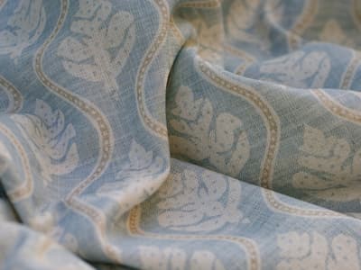 Small-scale botanical print fabric