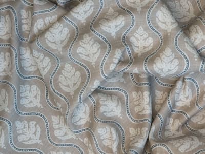 Small-scale botanical print fabric