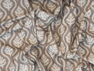 Small-scale botanical print fabric