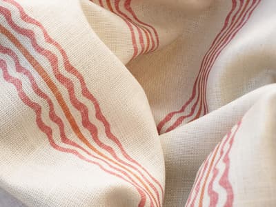 Vibrant striped linen-blend fabric