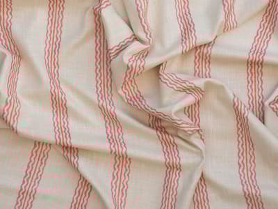 Vibrant striped linen-blend fabric