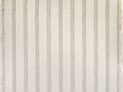 Aqua striped linen-blend fabric