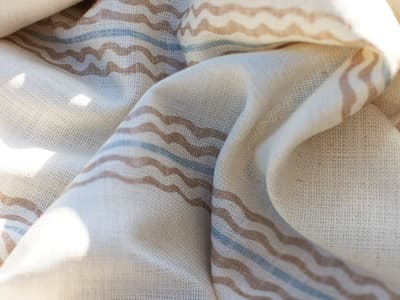 Cool striped linen-blend fabric