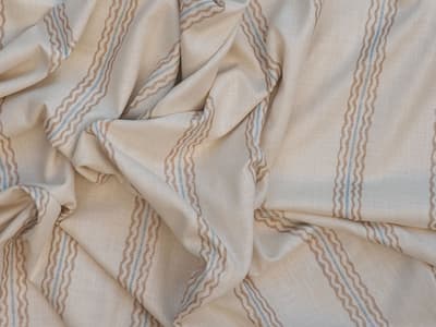 Cool striped linen-blend fabric
