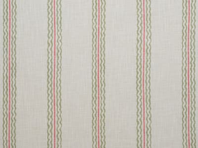 Green striped linen-blend fabric