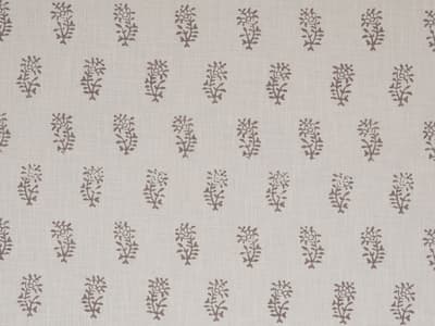 Brown botanical motif on beige