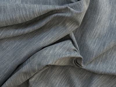 Inky blue plain linen