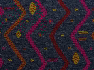 Jacquard weave in indigo