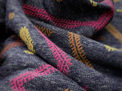 Jacquard weave in indigo
