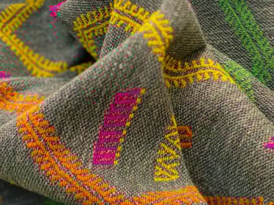 Jacquard weave in charcoal