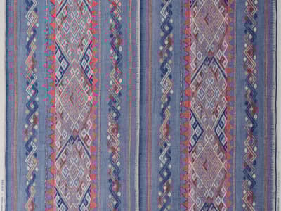 Intricate print in denim