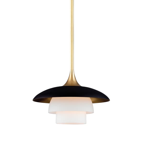 Barron Pendant Light, Black/Brass - Andrew Martin thumbnail