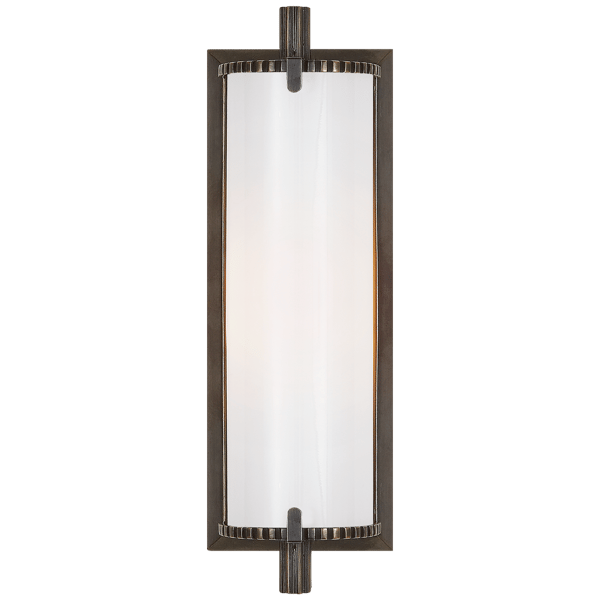 Calliope Short Wall Light Bronze, Wall Light, Short, Bronze / White Glass - Andrew Martin thumbnail