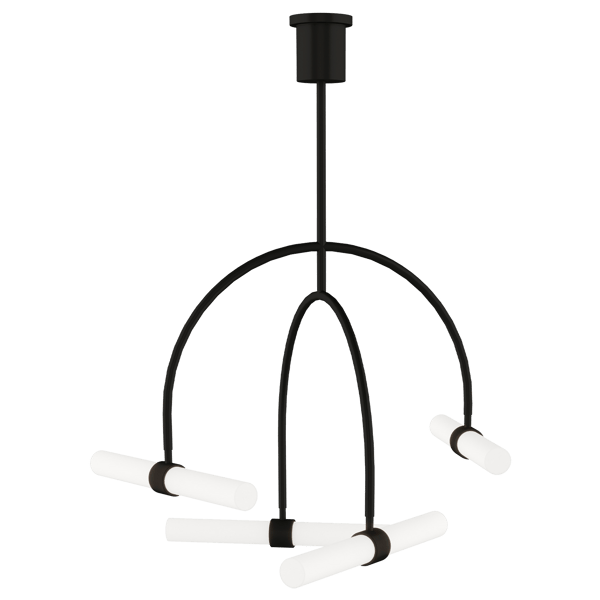 Calumn 4 Light Chandelier Nightshade Black, Chandelier, 4 Light - Andrew Martin thumbnail