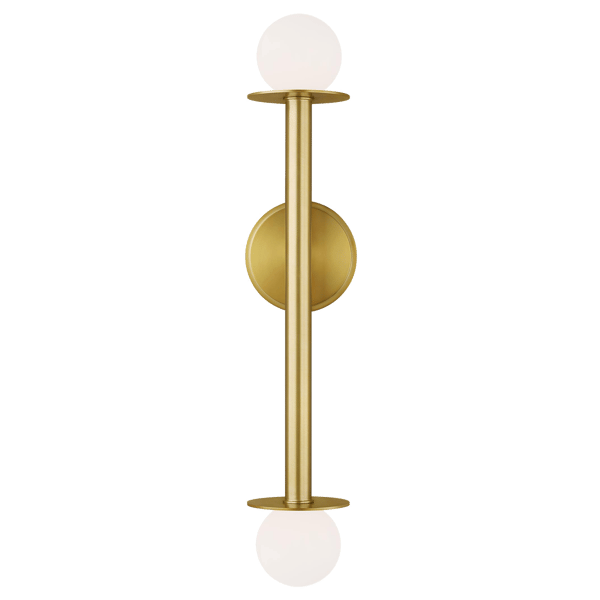 Nodes Double Wall Light Brass, Wall Light, Burnished Brass - Andrew Martin thumbnail