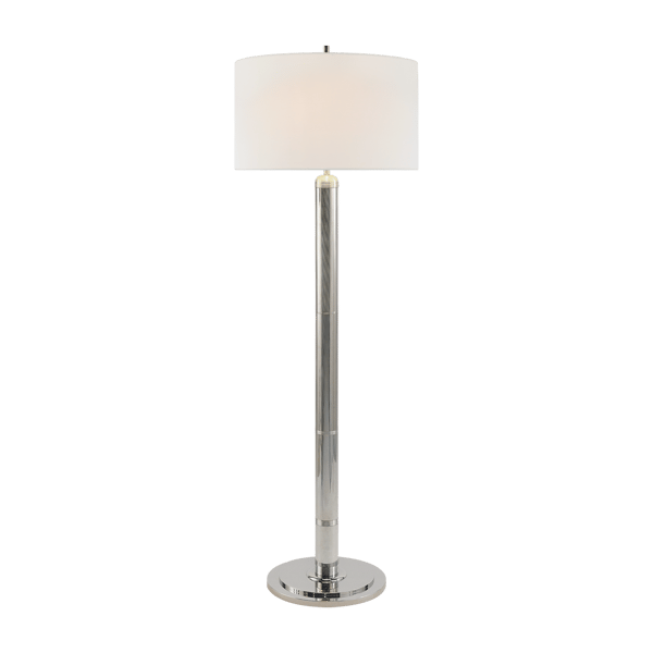 Longacre Floor Lamp Nickel, Floor Lamp, Polished Nickel - Andrew Martin thumbnail