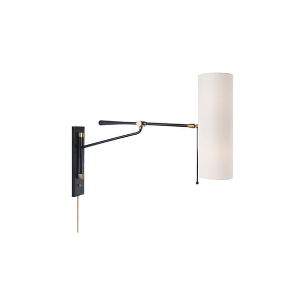 Frankfort Wall Light Iron, Wall Light, Antique Brass/Black - Andrew Martin thumbnail