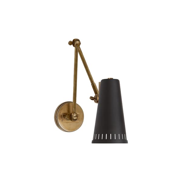Antonio Wall Light Black, Wall Light, Antique Brass/Black - Andrew Martin thumbnail