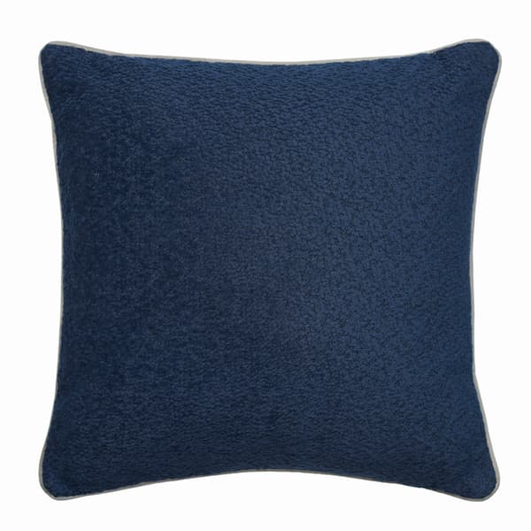 Olmo Outdoor Cushion Navy, Hollowfibre, Cushion, 55cm x 55cm - Andrew Martin Plain Texture thumbnail