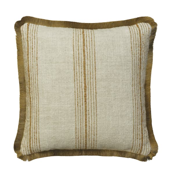 Atrani Stripe Ochre, Sustainable Feather, Cushion - Andrew Martin Sophie Paterson Linen & Linen Blend & Viscose Blend Plain Texture & Stripe thumbnail