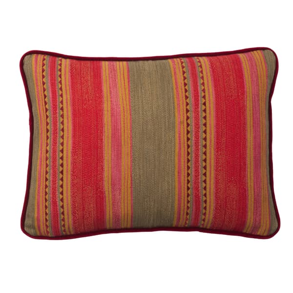 Las Salinas 5, Sustainable Feather, Cushion, 55CM X 40CM - Andrew Martin Cotton Blend Kilim & Stripe thumbnail
