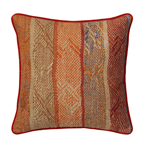 Isthmus Brick / Chocolate, Sustainable Feather, Cushion, 55cm x 55cm, Brick Chocolate - Andrew Martin Linen & Linen Blend & Viscose Blend Herringbone thumbnail