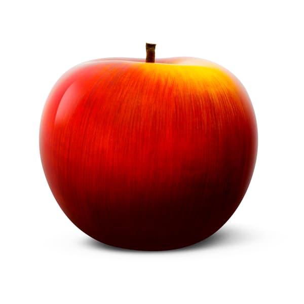 Apple Glazed Red & Yellow, Fruit Sculpture, 20cm x 15cm, Red-Yellow - Andrew Martin thumbnail