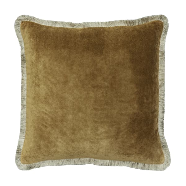 Venetia Bronze, Sustainable Feather, Cushion - Andrew Martin Sophie Paterson With Trim/Fringe & Velvet Plain & Plain Texture thumbnail