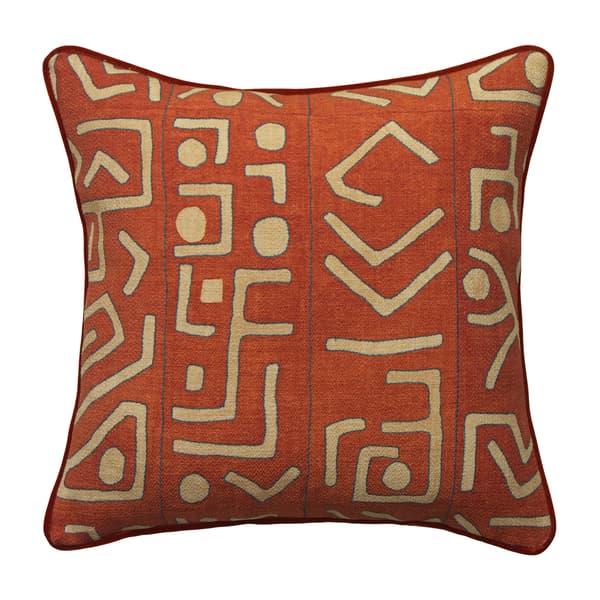 Trojan Brick Outdoor, Hollowfibre, Cushion, 55cm x 55cm - Andrew Martin Geometric thumbnail