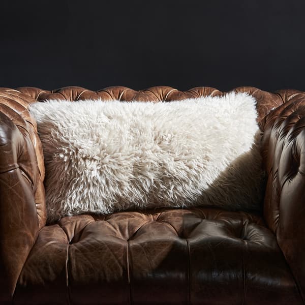 Yeti White, Sustainable Feather, Cushion - Andrew Martin Timothy Oulton Wool thumbnail