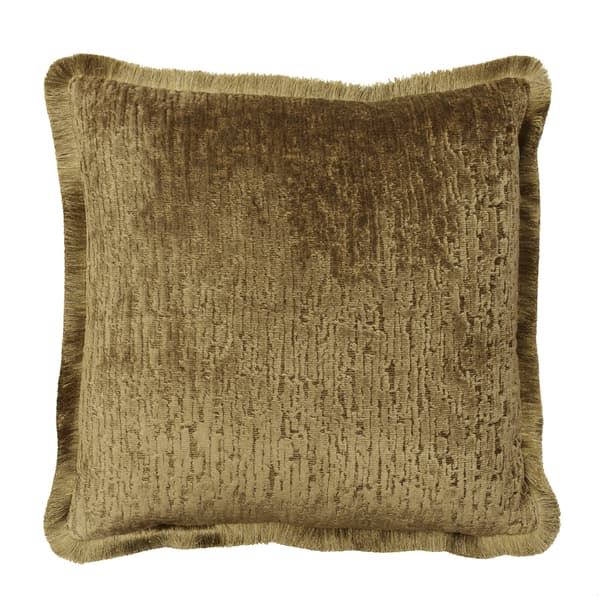 Roma Bronze, Sustainable Feather, Cushion - Andrew Martin Sophie Paterson With Trim/Fringe & Linen Blend & Velvet Plain Texture thumbnail