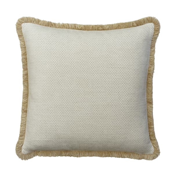 Sanremo Ecru, Sustainable Feather, Cushion - Andrew Martin Sophie Paterson With Trim/Fringe & Cotton Blend & Linen & Linen Blend & Viscose Blend Plain thumbnail