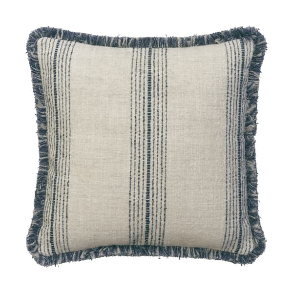 Atrani Stripe Navy, Sustainable Feather, Cushion, Denim - Andrew Martin Sophie Paterson Linen & Linen Blend & Viscose Blend thumbnail