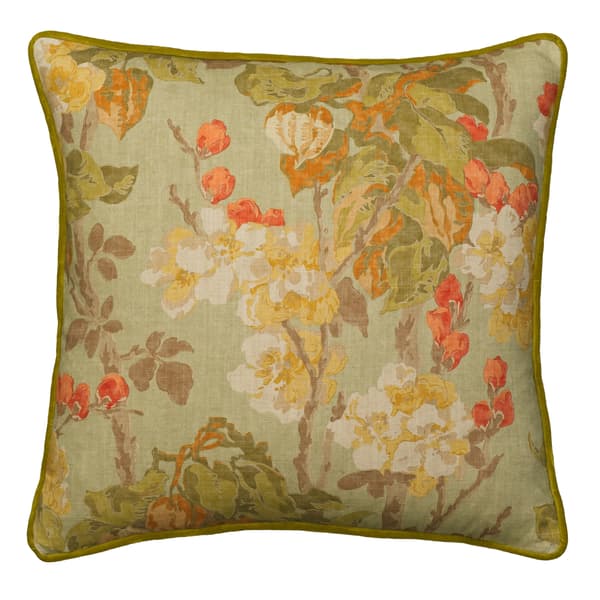 Midsummer Sage, Sustainable Feather, Cushion - Andrew Martin Cotton & Cotton Blend & Linen & Linen Blend Floral thumbnail