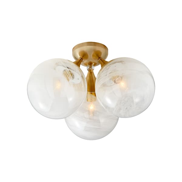 Cristol Flush Light Brass, Flush Mount, Hand-Rubbed Antique Brass - Andrew Martin thumbnail