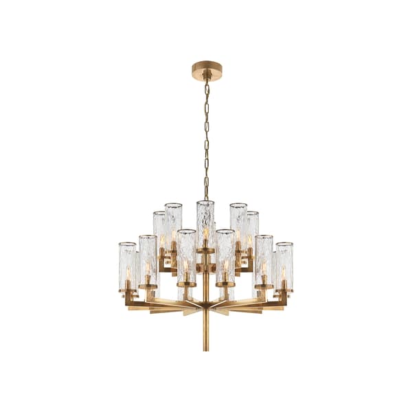 Liaison Chandelier Brass, 2 Tier, Antique-Burnished Brass - Andrew Martin thumbnail