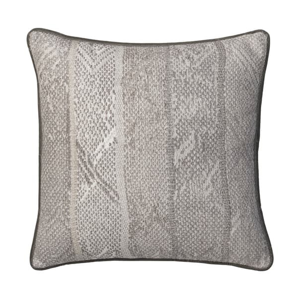 Isthmus Smoke, Sustainable Feather, Cushion, 55cm x 55cm - Andrew Martin Linen & Linen Blend & Viscose Blend Herringbone & Stripe thumbnail