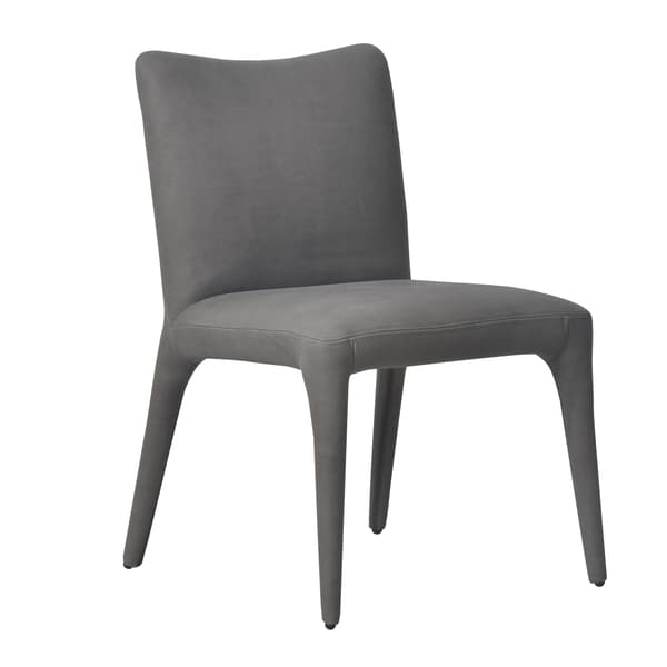 Momo Dining Chair, Chair, Grey - Andrew Martin Leather thumbnail