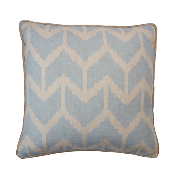 Togo Powder, Sustainable Feather, Cushion, 55cm x 55cm - Andrew Martin Linen Blend & Viscose Blend Ikat thumbnail